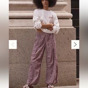 Anthropologie Purple Patterned Joggers